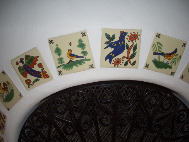 fanciful bird tiles